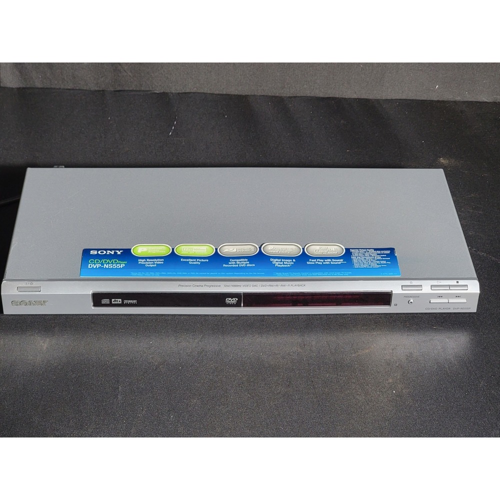 Sony CD/DVD Player DVP-NS55P Silver Tested / Works No Remote